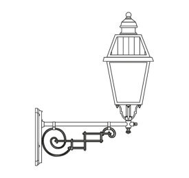 Wandleuchte Milano Nr. 91115 | große, mediterrane Außenleuchte mit Jugendstilarm